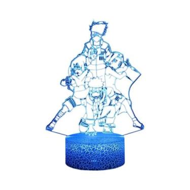 Imagem de Luz Noturna LED 3D Naruto Uzumaki Kakashi Hatake Itachi Uchiha Com 7/1