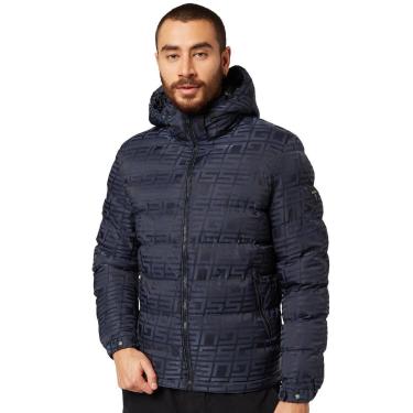 Imagem de Jaqueta Puffer Guess Hoodie Allover Logo Masculina-Masculino