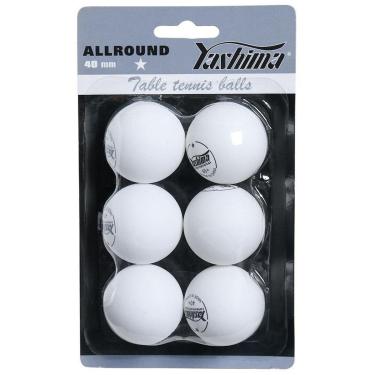 Imagem de Bola de Tênis de Mesa Yashima 1 Estrela Plástico com 06 Bolas Branca-Unissex