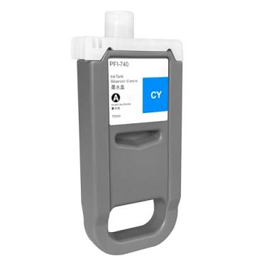 Imagem de Dikarsum Cartucho de tinta ciano PFI-740 de substituição para tanque de tinta PFI-740CY compatível com impressora Canon imagePROGRAF TZ-30000 TZ-32000 (1 pacote, 700 ml)