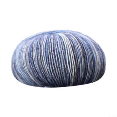 Imagem de Fio de lã de algodão de cor mista de camuflagem para tricô, 50 g, crochê DIY e confecção de suéteres