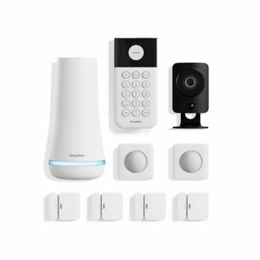 Imagem de SimpliSafe Sistema de segurança residencial sem fio de 9 peças com câmera HD - Monitoramento profissional opcional 24 horas por dia, 7 dias por semana, sem contrato - compatível com Alexa e Google