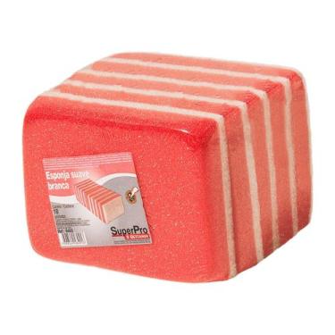 Imagem de Esponja de limpeza bucha rosa  10 unidades delicada não risca multiuso