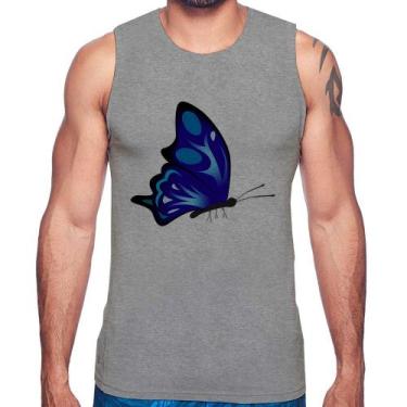 Imagem de Regata Borboleta Azul - Foca na Moda, Cinza, P