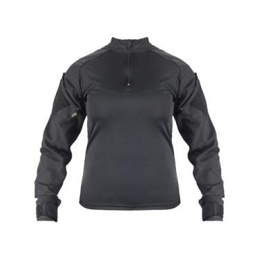 Imagem de Camisa Combat Tshirt Feminina Manga Longa - Safo Militar, Preto, PP
