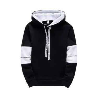 Imagem de Moletom Masculino De Manga Longa Com Capuz Casual Estampado Hip Hop Pr