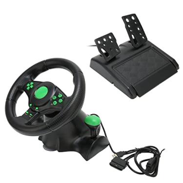 Imagem de KIMISS Volante de Jogo para PC Racing Wheel 180 ° Com Pedal para Simuladores de Corrida - Tecnologia Hot Plug, Design Ergonômico, Feedback de Vibração para Experiência de Direção Aprimorada
