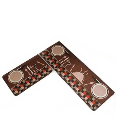 Imagem de Tapete Jogo Passadeira Cozinha Antiderrapante 2 Peças Lavável, Decorativo para Cozinha e Corredor, Ideal para Casais e Famílias(ESTAMPA 12)