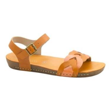 Imagem de SANDALIA ANDACCO FEMININA EM COURO CASUAL 14271 CARAMELO-Feminino
