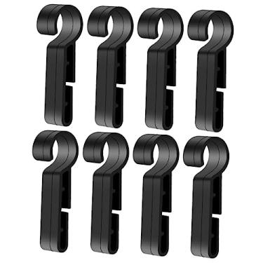 Imagem de AUTSUPPL Conjunto de 8 peças de clipes de luz de capacete, gancho de farol para lanterna, fivela antiderrapante, ajuste padrão, capacetes para uso ao ar livre