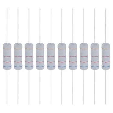 Imagem de YOKIVE 10 resistores de filme de óxido metálico de 6,2 K Ohm 5 watts, 5% de chumbo axial de resistor de tolerância | À prova de chamas para circuitos eletrônicos DIY, projetos de áudio e vídeo