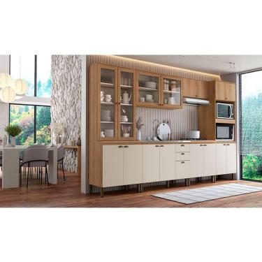 Imagem de Cozinha Modulada Finesse Ambiente Composição 6 Capuccino Off White - Thb