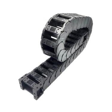 Imagem de Equipamento industrial Corrente de arrasto de 1 metro Cabo de transporte de fio tipo ponte de reboque aberta em ambos os lados Correntes de transmissão de baixo ruído (R100,30x77 mm)