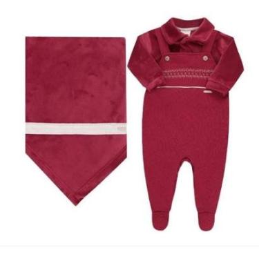 Imagem de Saída Maternidade Luxo Bebê Menino Plush Tricô Paraiso 17740-Masculino