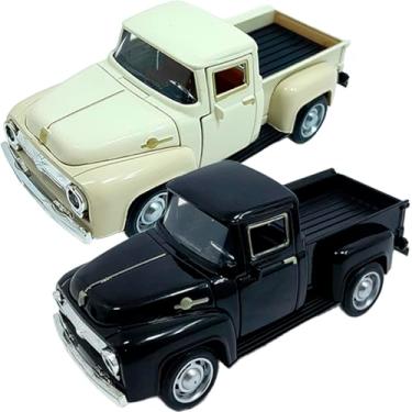 Imagem de Miniaturas Camionete Carrinho Pickup F-100 Em Metal Kit 2pçs