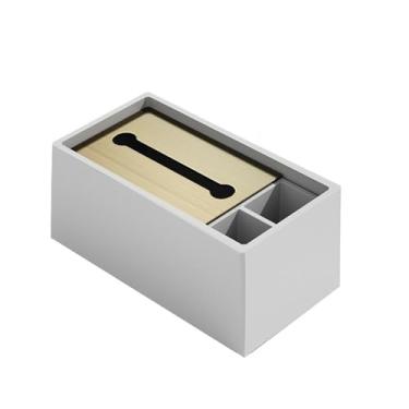 Imagem de Caixa de toalhas Caixa de papel multifuncional para mesa centro e sala estar com controle remoto caixa para armazenamento lenços Organizador para Home(Gray)