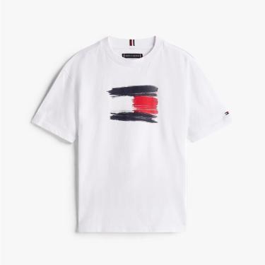 Imagem de Camiseta Infantil Menino Bandeira Tommy Hilfiger Branca-Masculino