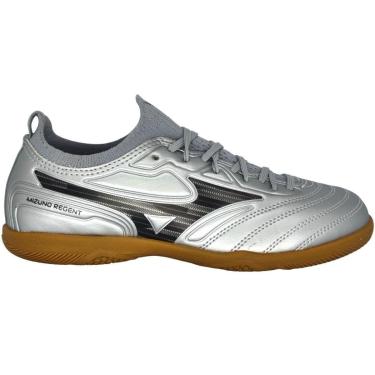 Imagem de Chuteira Infantil Menino Esportiva Futebol Salão Futsal Indoor Jogo Treino Costurada Mizuno Regent I-Masculino
