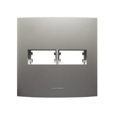 Imagem de Placa 4X4 com Suporte Para 2 Módulos Inova Pro Class Alumbra Titanium