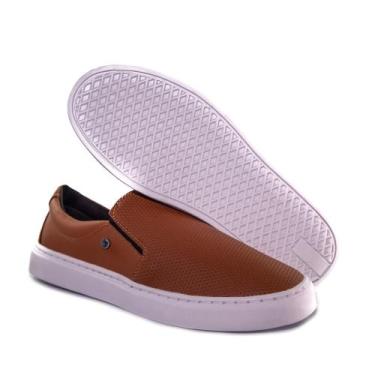 Imagem de Sapatenis Slip-on Masculino Connect Way, Caramelo, 42