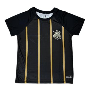 Imagem de Camisa Corinthians Raglan Gold Listrada - Infantil-Masculino
