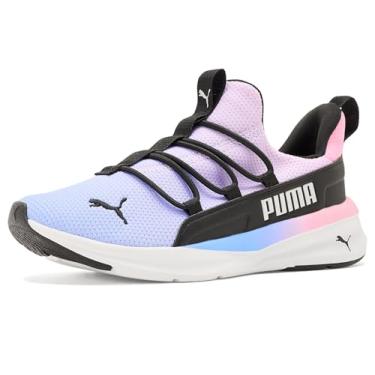 Imagem de Puma Tênis feminino One 4 All sem cadarço (criança grande), Lavanda intensa/brilho rosa/preto, 20