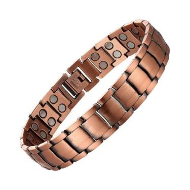 Imagem de Pulseira Magnética De Cobre Puro Para Homens, Joia De Energia E Saúde 