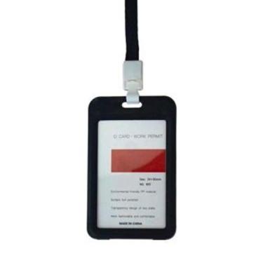 Imagem de Porta Crácha Retrátil Credencial Vertical  Para Cartão de Identificaçã