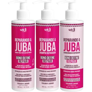 Imagem de Kit Shampoo Condicionador E Creme Pentear Reparando A Juba Widi Care B