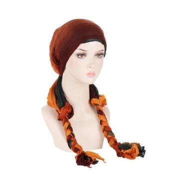 Imagem de Turbante Hijab Feminino Pré-Amarrado Com Cauda Longa, Lenço De Cabeça 