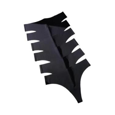 Imagem de Conjunto De 6 Calcinhas Sem Costura Pretas Para Mulheres, Lingerie Sex