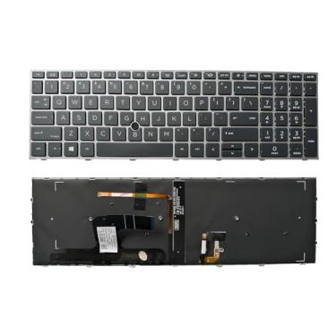 Imagem de Layout americano de substituição para laptop com teclado retroiluminado para HP ZBOOK Fury 15 G7 G8 L12764-001 L97968-001 M17095-001 L97967-001 M17094-001 9Z.NHNBC.001 NSK-X. Chaveiro 00BC 132WW1B00