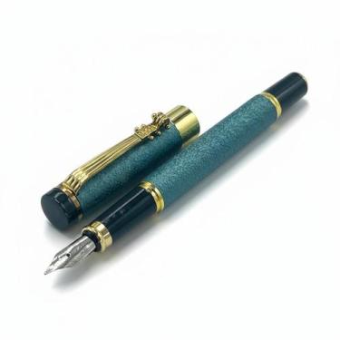 Imagem de Caneta Tinteiro Executiva Ponta Pena Brilhante Verde 0,5Mm - Luyke