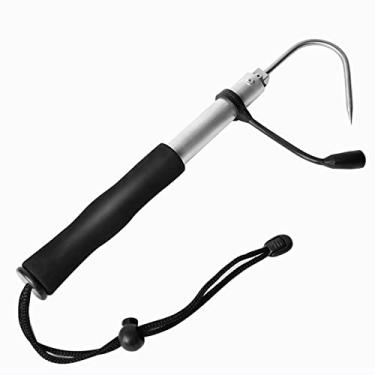 Imagem de Vara de Fibra Vidro com Empunhadura EVA Gancho Aço Inoxidável e Parafuso M8 Flutua Quando Estendida Ideal para Pesca em Água Doce Salgada