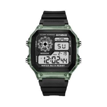 Imagem de Relógio Digital Esportivo Masculino À Prova D'água Luminoso Multifunci