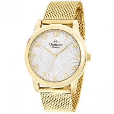 Imagem de Relógio Champion Feminino Prata Dourado Cn28455m
