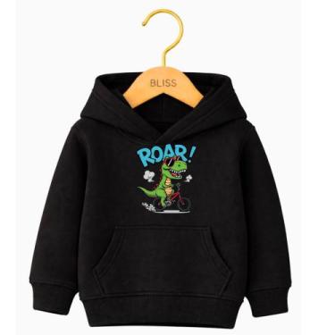 Imagem de Moletom Canguru Infantil Estampa Roar Dino 1013 Escola Creche Volta ás