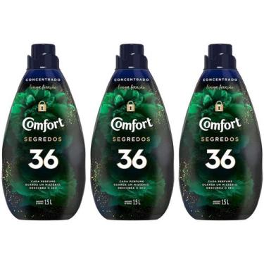 Imagem de Amaciante Comfort Concentrado Segredos 36 1,5L - 3 Unidades