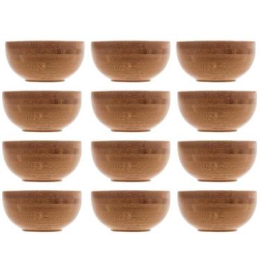 Imagem de Bowls de Bambu 12 Peças Restaurante Bar Molheiras Redondas Petisco Ver