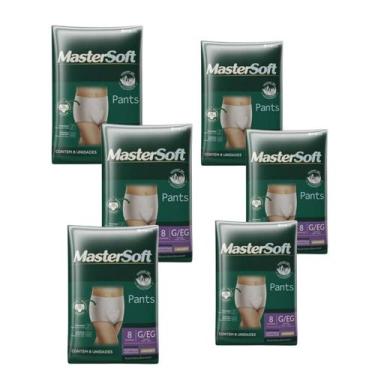Imagem de Kit 6 pacotes Roupa Íntima MasterSoft Pants Unissex G EG C8 un