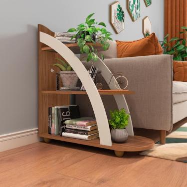 Imagem de Mesa De Apoio Andes Cedro/off White Artely Cedro/off White