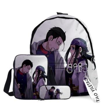 Imagem de Conjunto de mochilas Goldens Kamuys Ashipas Cartoon Kids School - Yiwe