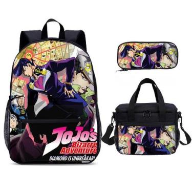 Imagem de Conjunto de mochilas escolares, mochila Jojo's Bizarre Adventure, 3 un