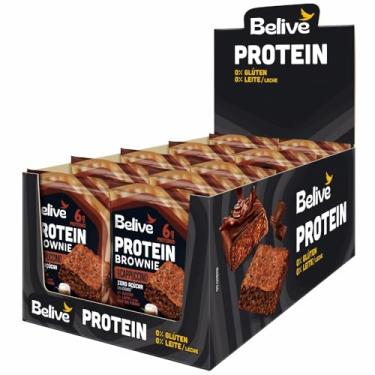 Imagem de Caixa de Brownies Proteicos Cappuccino Sem Açúcar Sem Glúten Sem Leite Belive 10 unidad...