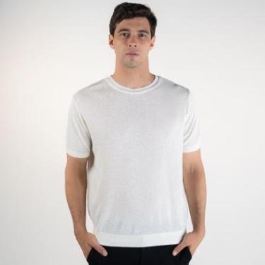 Imagem de Camiseta Ellus Tricot Visco Off White-Masculino
