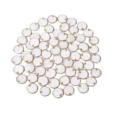 Imagem de Pingentes Espirais De Conchas Perfuradas Coloridas 5 Peças Suprimentos