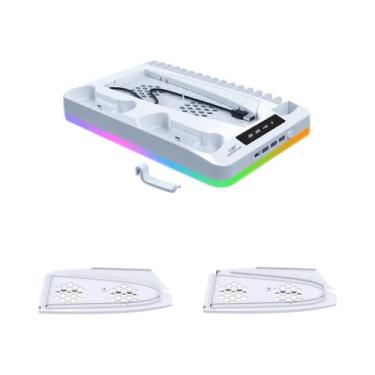 Imagem de Suporte De Resfriamento RGB Para PS5 Com Base De Carregamento Para Doi