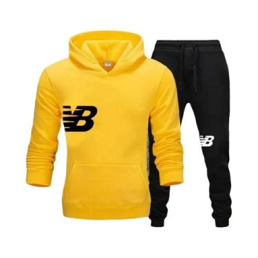 Imagem de Conjunto De Moletom Casual Com Capuz Para Homens, Calças De Inverno E 