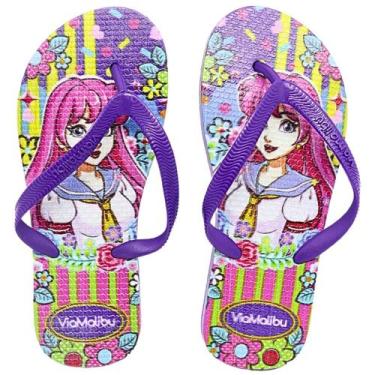 Imagem de Chinelo Infantil Menina Casual Princesa Delicada Moderno Leve Macio An