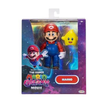 Imagem de Super Mario Galaxy Filme – Boneco Detalhes Premium Articulado Mario de 13 cm Com Estrela - Sunny